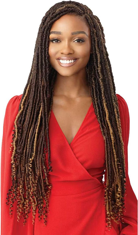 COLOR SHOWN : CARAMELT MATERIAL: Synthetic TYPE: Crochet Braid LENGTH: 30 Inch HEAT SAFE: DESCRIPTION:  Included 3 different curl lengths for the ultimate natural look!  Individually Pre-Looped Crochet & Latch Hook